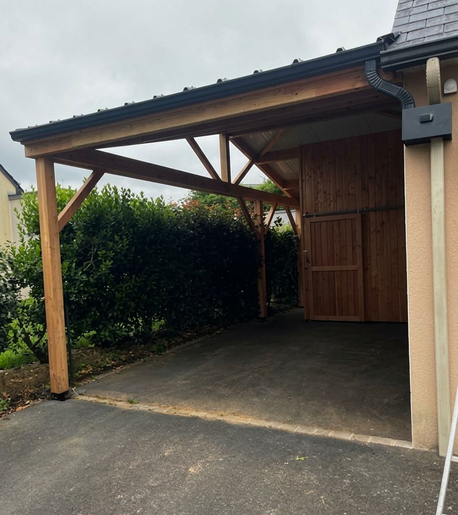 carport et abri rangement douglas bac acier